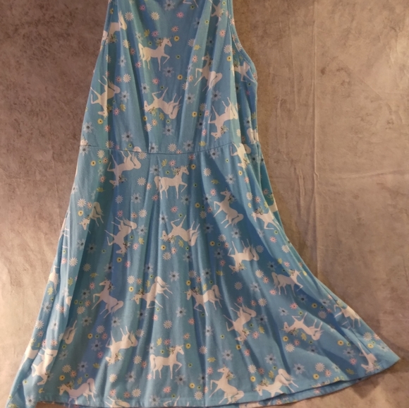 Blue with white 🦄 unicorns size 10-12 - Picture 1 of 4